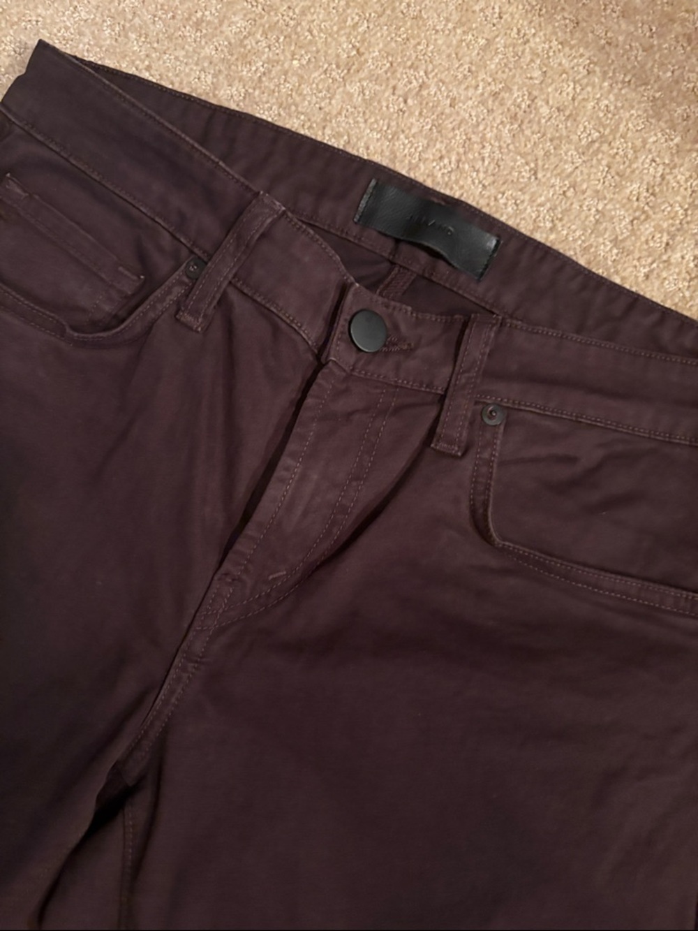 J Brand Men's Slim Jeans in Deep Wine, sz. 29